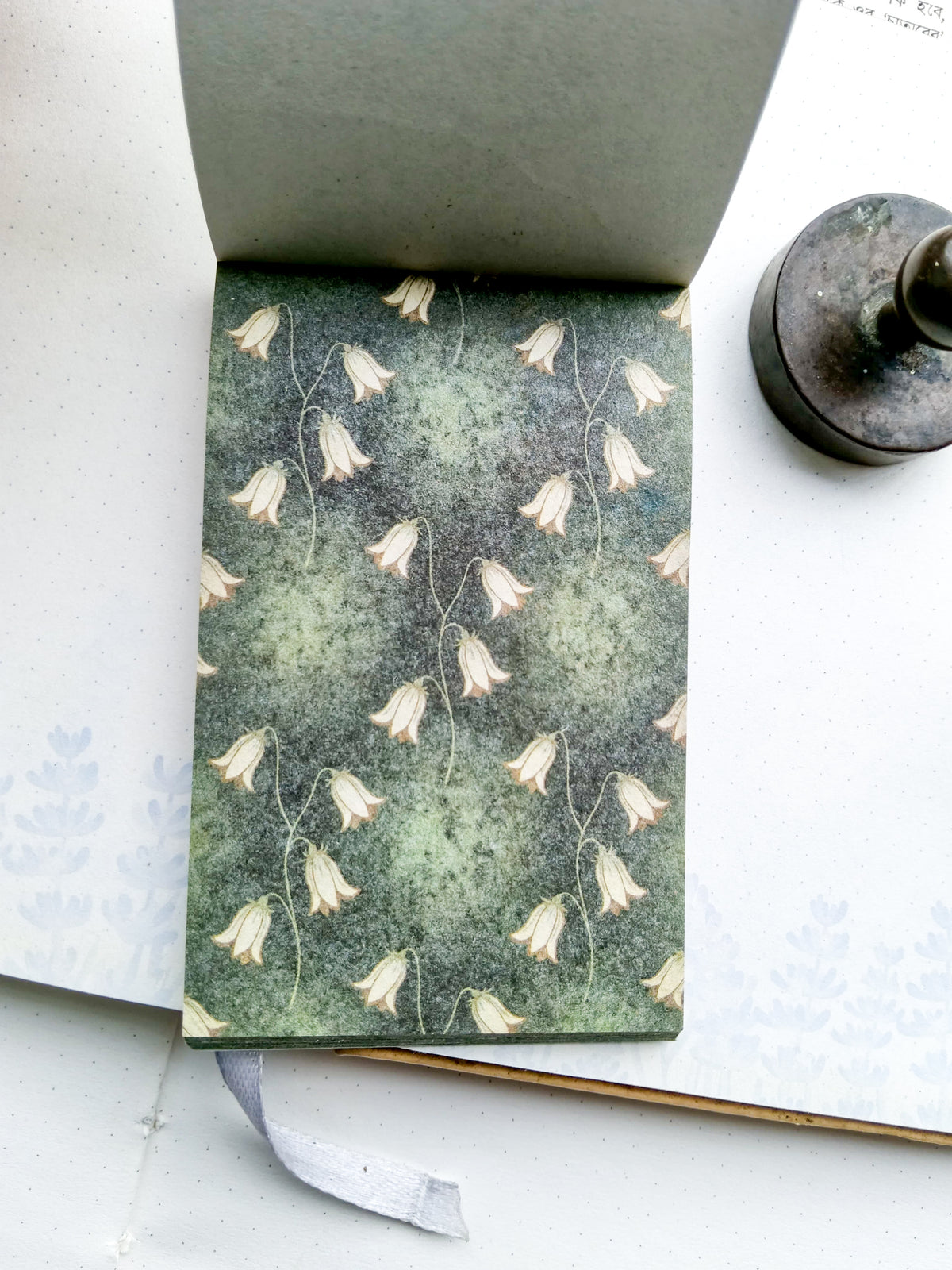 QFYN-605 |Deep Ungss Hides Green.Vintage Journal Scrapbook Papers pad 50pcs | 67* 105mm
