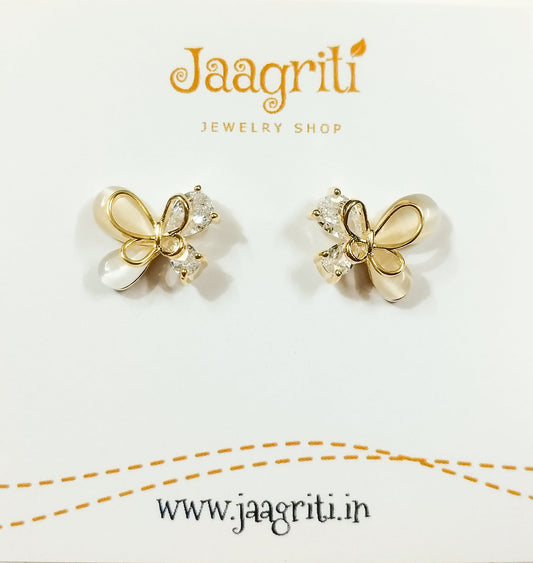 Crystal Pretty butterfly Stud Earrings