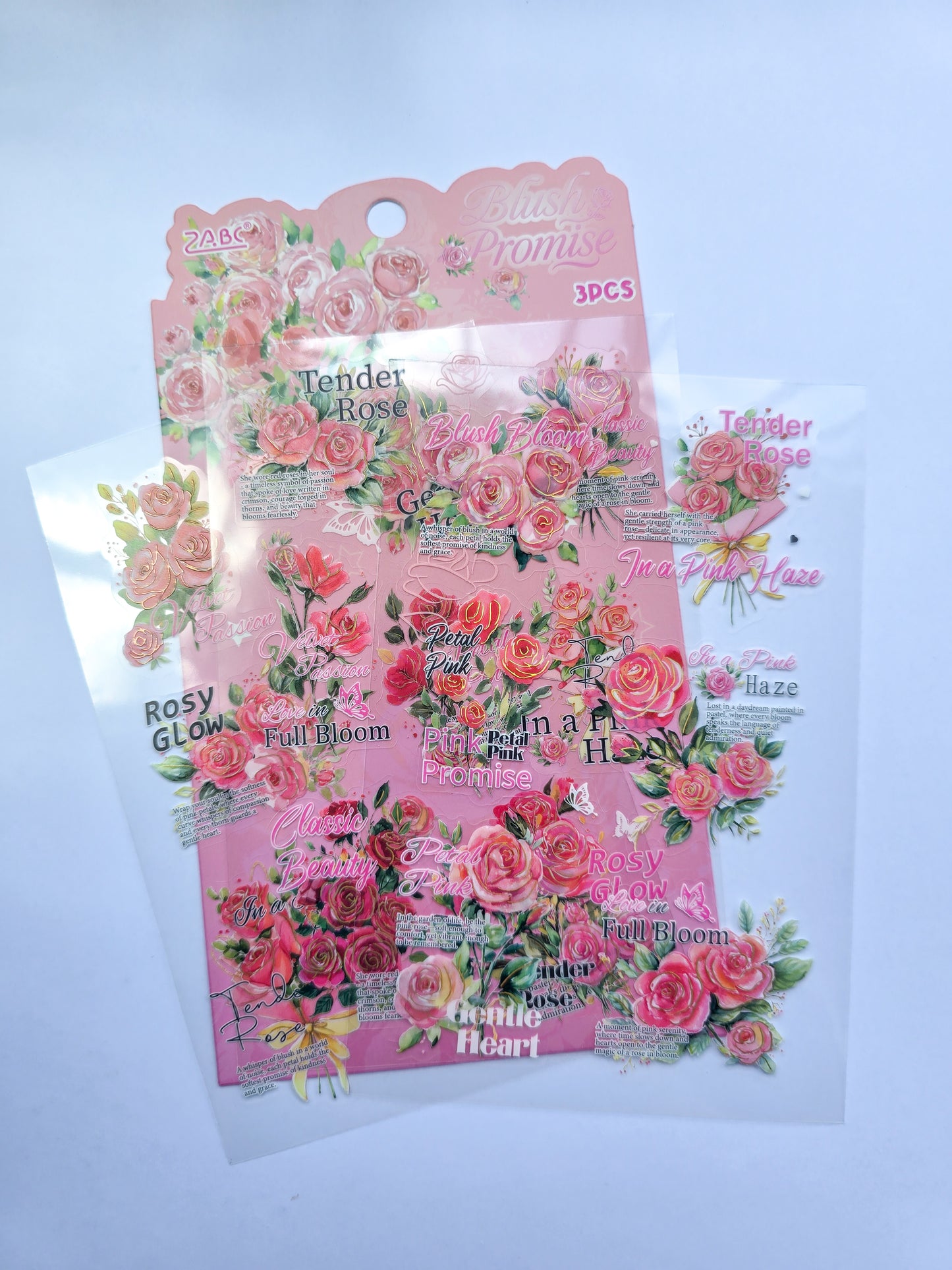 MGMD-403 | Blush Promise flower Asthetic | PET | Sticker sheet |150*100mm