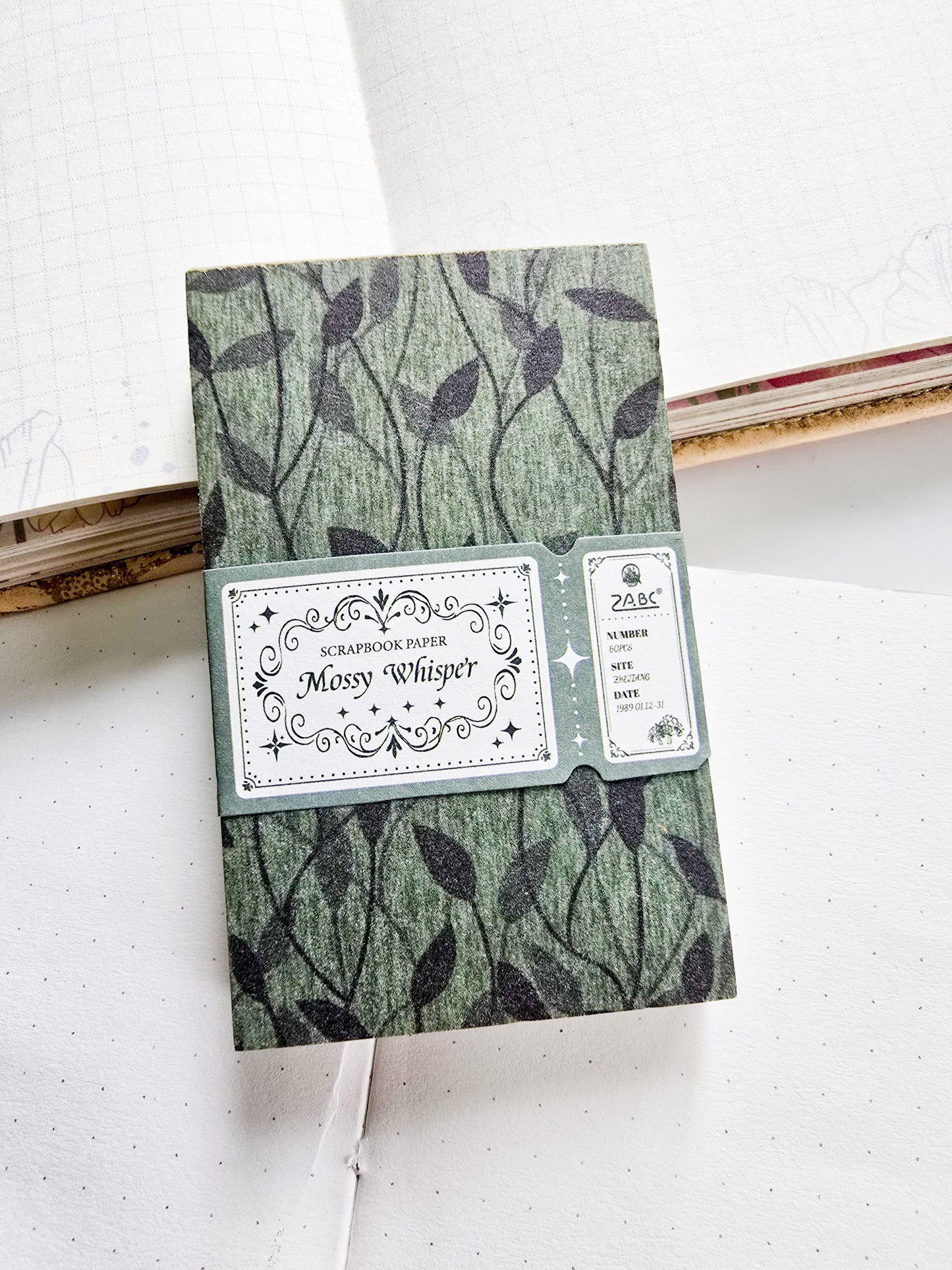 SYZM-601 | Vintage Journal Scrapbook Papers pad | 30 Designs | 30x2 Sheets | 80x50 mm