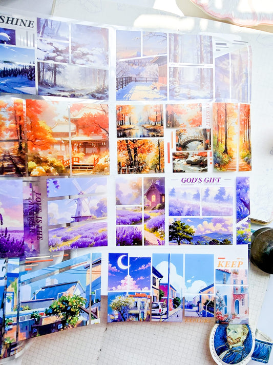 JMTY -202 | 4Pcs | PET | Cuttino Dreams And Projection Shadows Series Sticker Roll | 380mm |