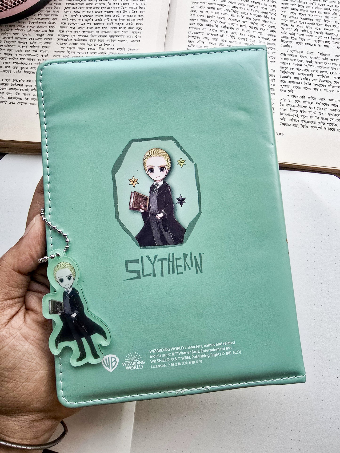 MG26610 | Harry Potter A5-Sized Notebook Featuring a Slytherin House Theme With Draco Malfoy Artwork.