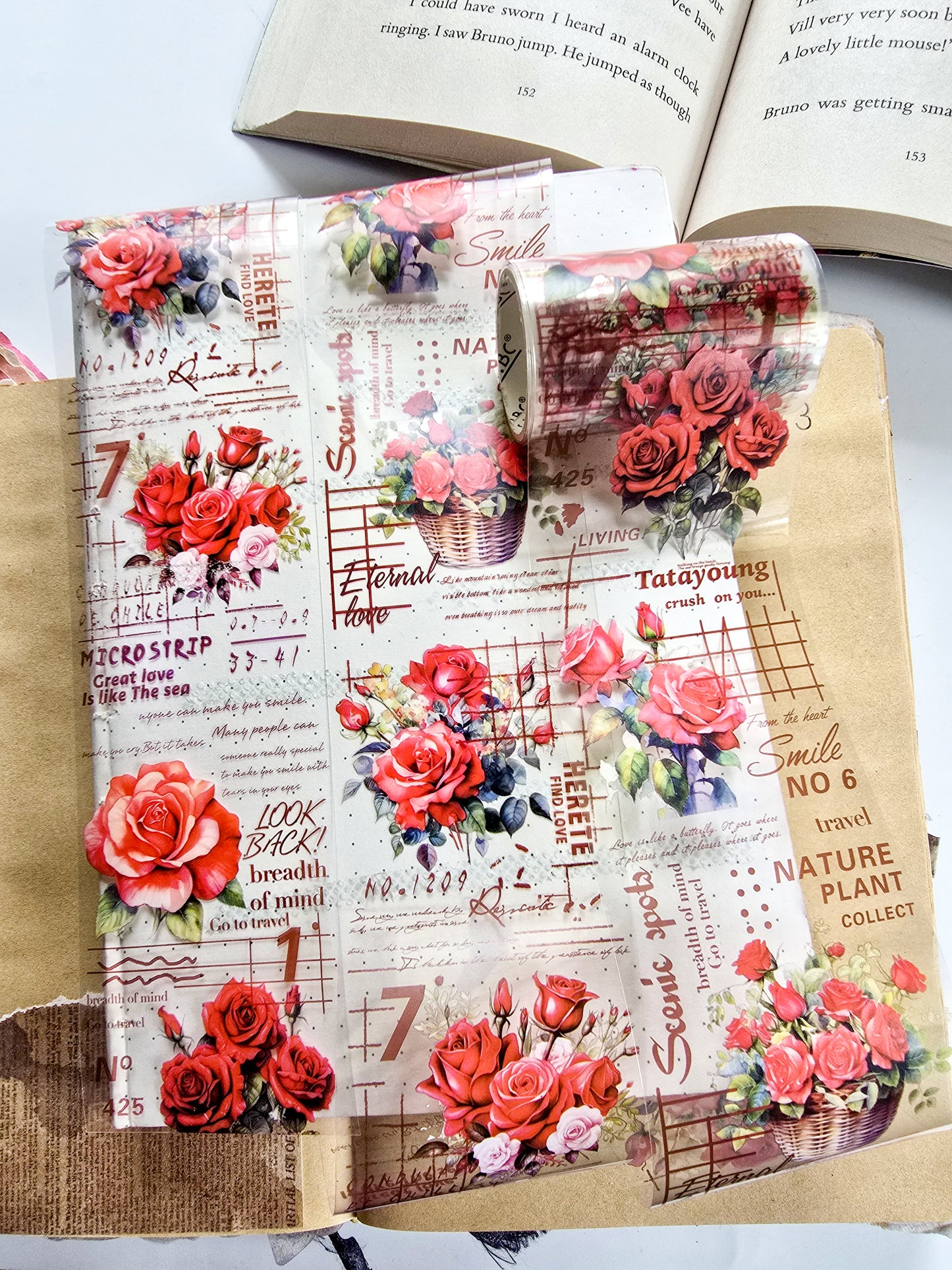 CNHD-202 | Late Sunset Rose Place  Branded 1 pcs Featuring Floral And Vintage Stamp Designs | 300mm