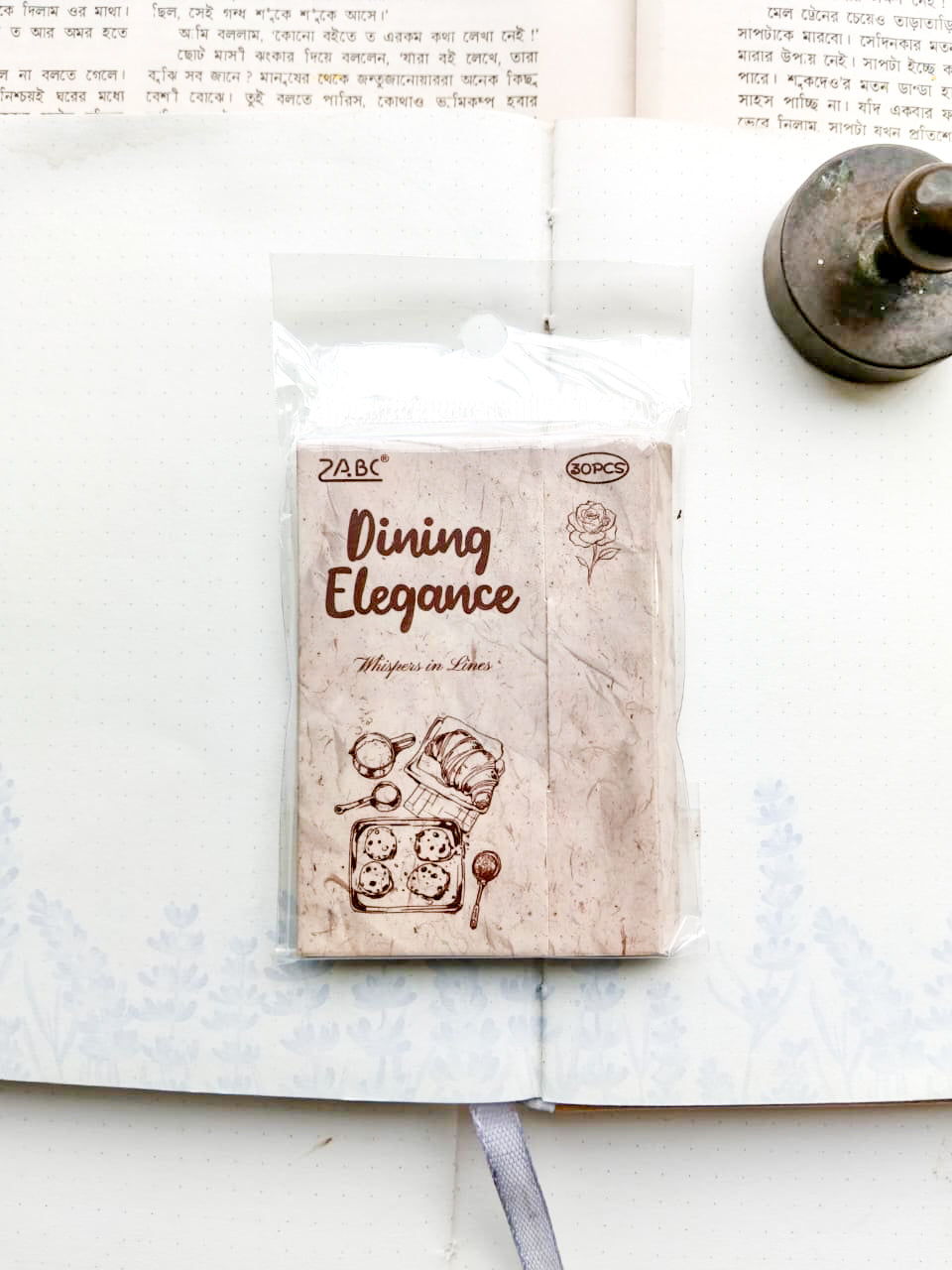 XJFW-604 | Dining Elegance Whispers in Litres Sticker 30pcs | 56* 83mm