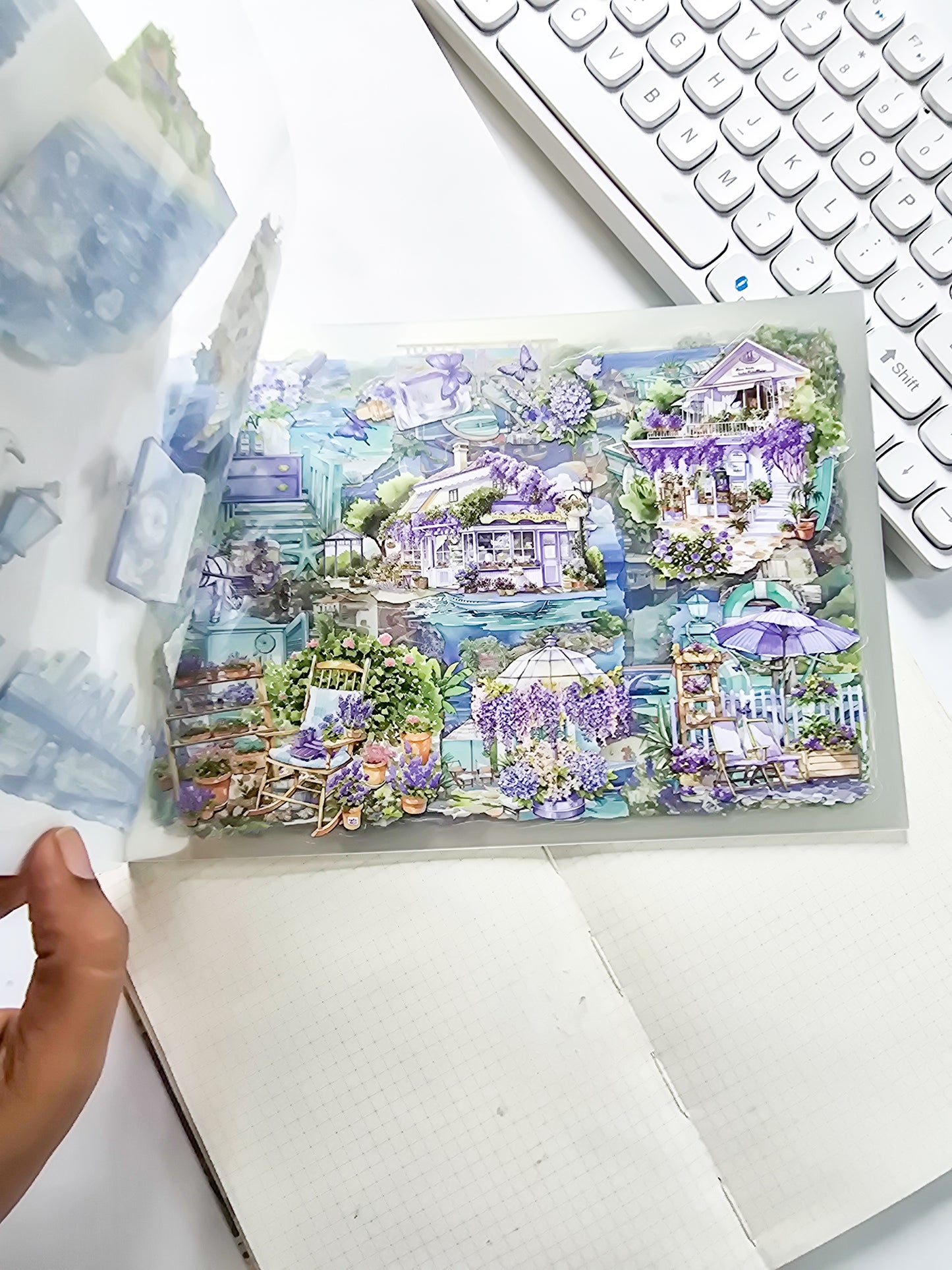 SSFW402 Scenery PET Sticker Book | Precut | 235x167mm | 20 Pages | Premium Quality | Saltwater Day