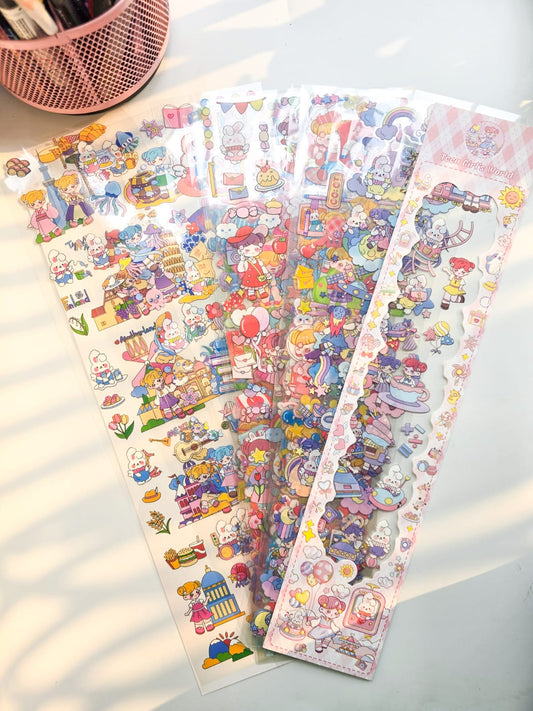 DS-6822-MX(nn) | Kawaii Long Sticker| 8*40cm | 20 Sheets |