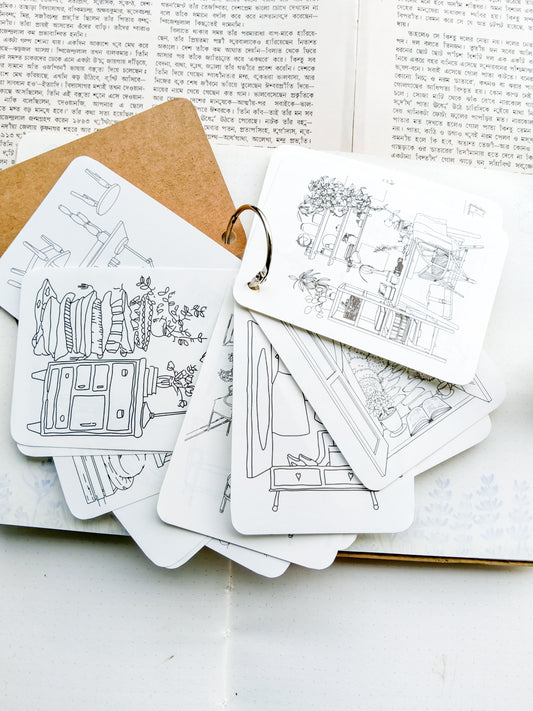 ZSKY-403 | Plant Filled {Fortress Walls} Journal Color Book Aesthetic Paper 80pcs |74* 105mm