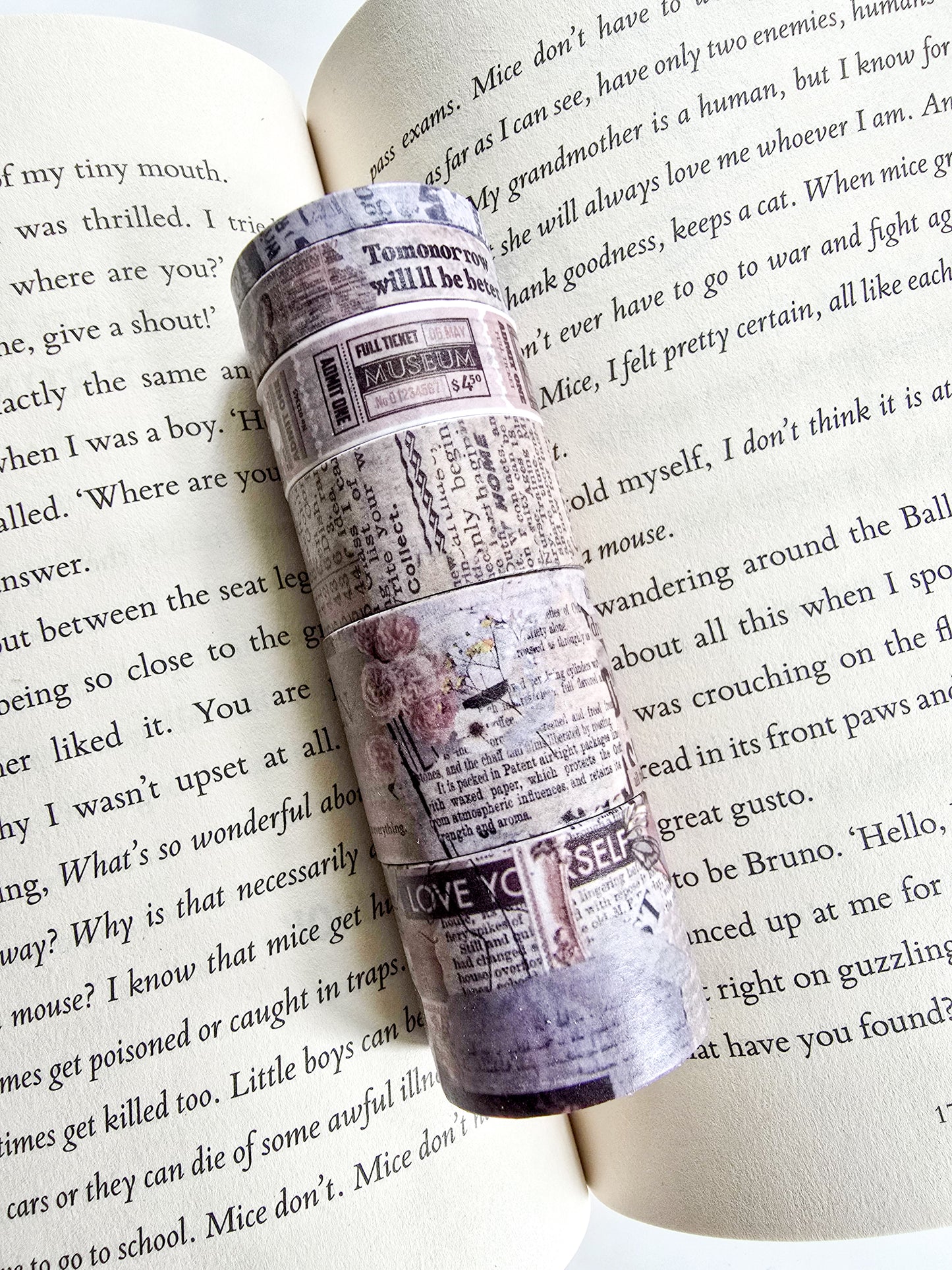 XM-JD3212 | Time Memory Nature Vintage-Inspired Designs Paper Washi Tape | 6 Washi Tape | 2m*6 pcs