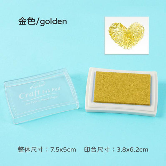 Craft Ink Pad for Wood, Paper, Fabric | Golden | 6x3.8cm