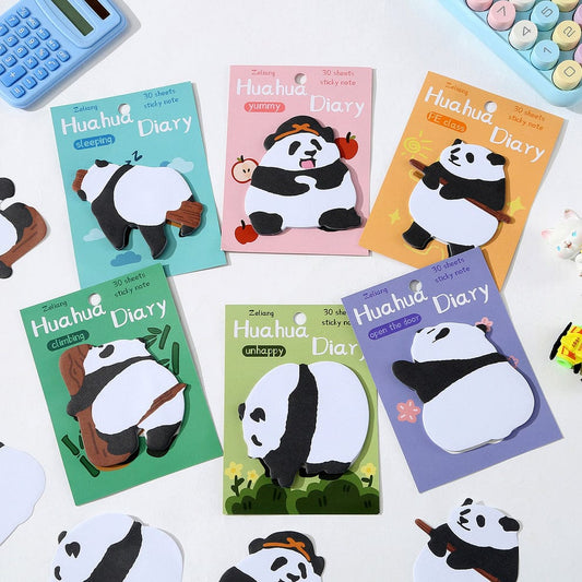 101MG04 | Huahua Diary | Cute Panda Sticky Note| 30 Sheets | 70*85mm
