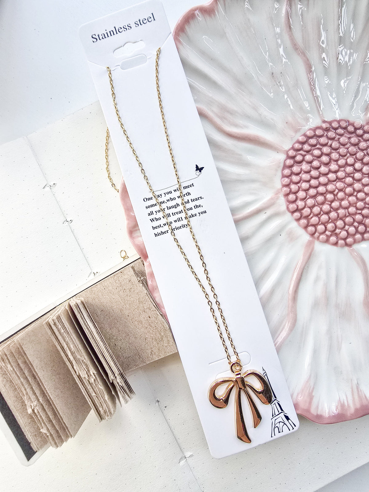 YJ-P4134 | Ribbon Bow Necklace |