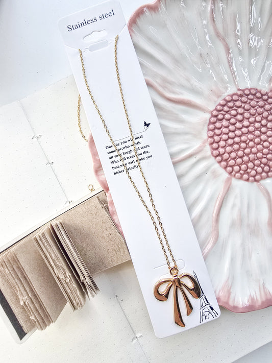 YJ-P4134 | Ribbon Bow Necklace |