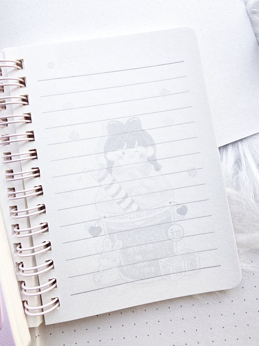 LK6480-04 ||Rf| Lovely Girl | Ruled Special kawaii Notebook | Spiral Binding | 95*130mm | 80 Pages