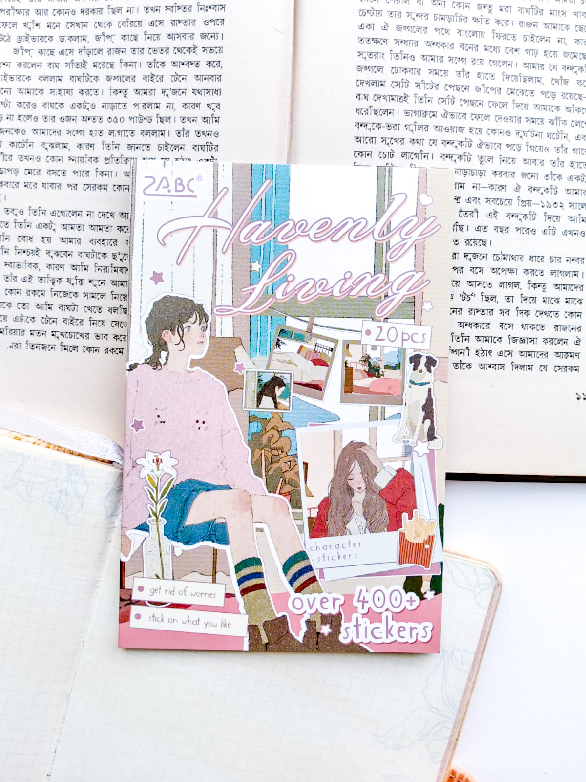 MLSHL-402 | Havenly Living Character Sticker Book Over 400 Aesthetic PET Sticker daily-life themed | 100* 150mm 20Pcs