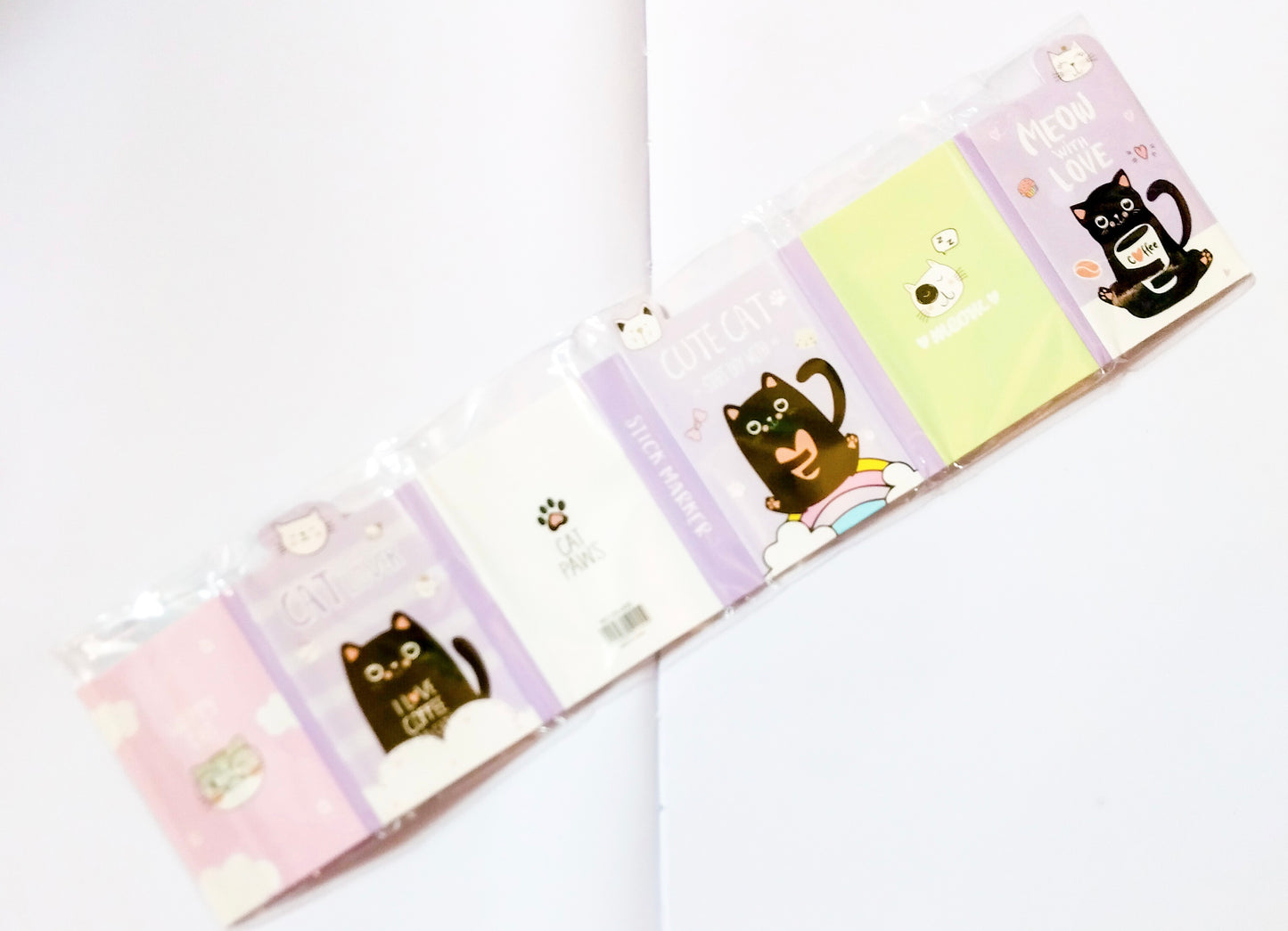Z6-005 | Cute Cat Start Day With Kawaii Sticky Notes |