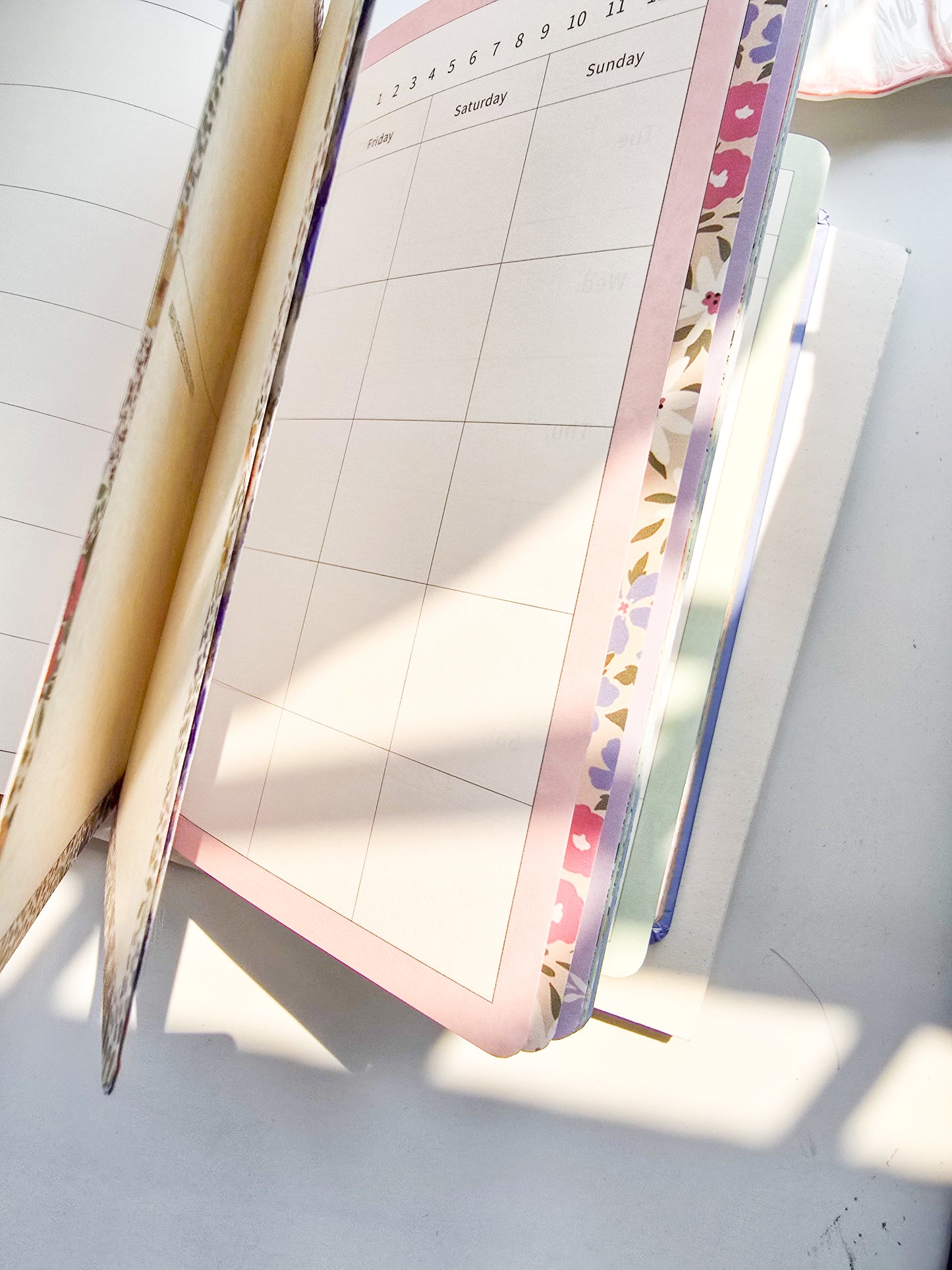 256 pages floral weekly monthly planner notebook | A5 |