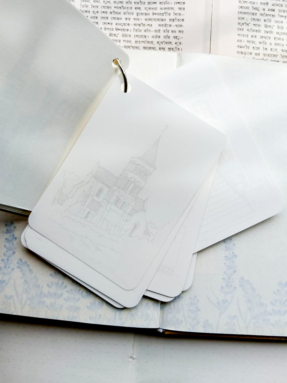ZSKY-401 | Plain Sketch {Fortress Walls} Journal Color Book Aesthetic Paper 80pcs |74* 105mm