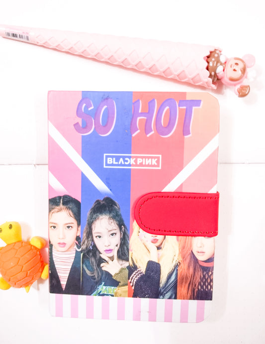 Black Pink Note Book | A4 Diary Ruled 160 Pages |