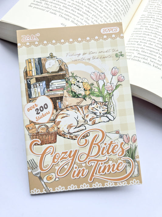 YXFW-401 |  Cozy Bites In Time | PET | Sticker Book Over 200 Stickers | 150* 100mm