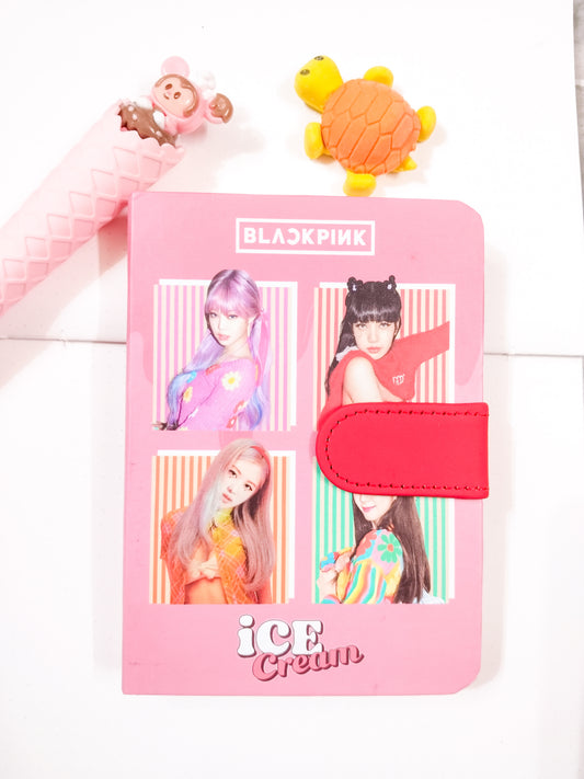 Black Pink Note Book | A4 Diary Ruled 160 Pages |