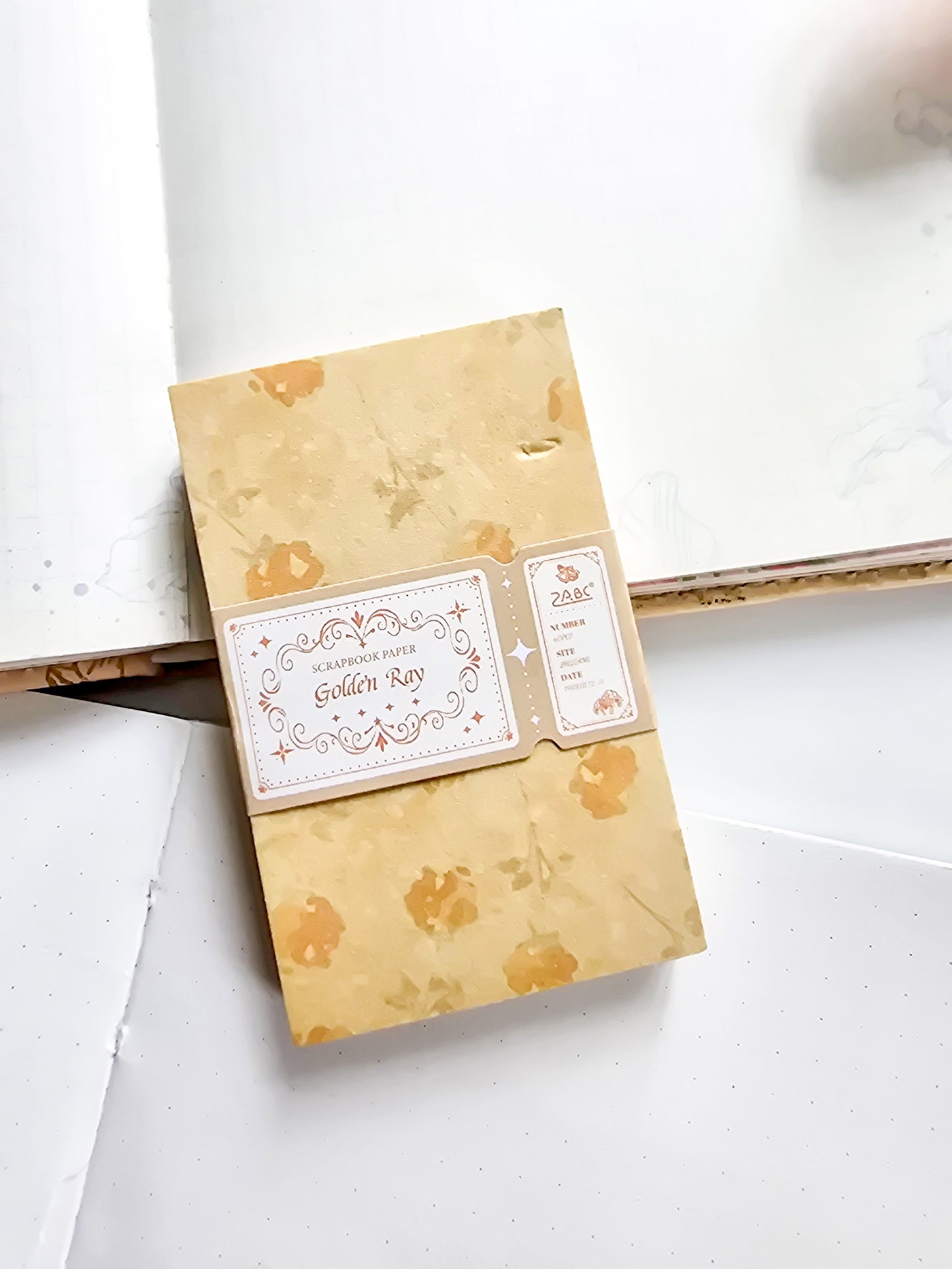 SYZM-603 |Vintage Floral Journal Scrapbook Paper Pad 30 Designs 30×2 Sheets | 80* 50mJournal