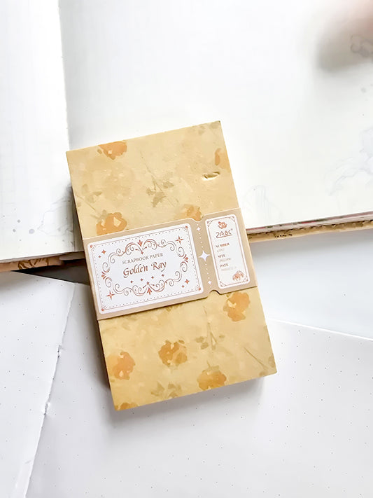 SYZM-603 |Vintage Floral Journal Scrapbook Paper Pad 30 Designs 30×2 Sheets | 80* 50mJournal