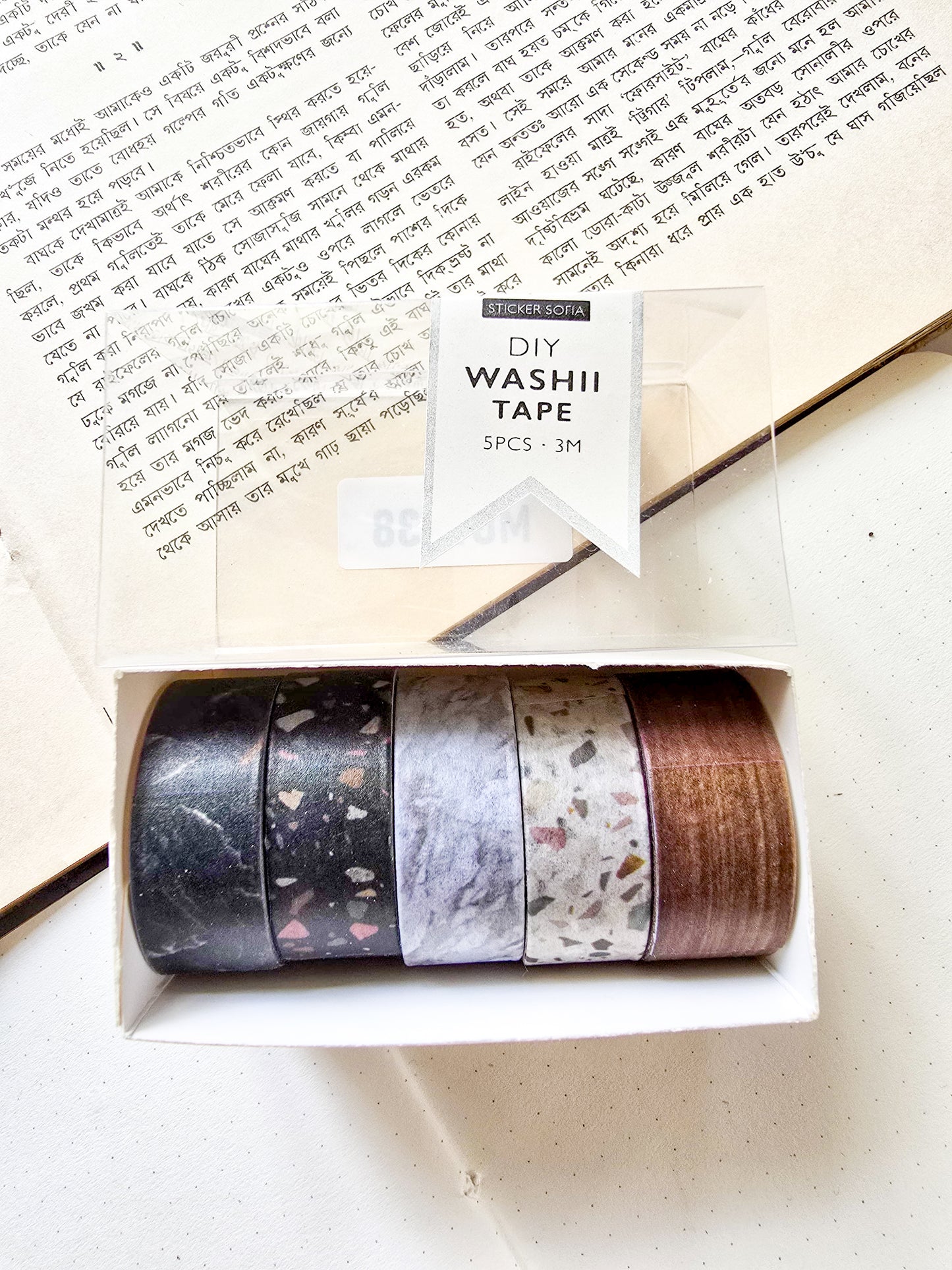 MG7838 | Sticker Sofia Vintage Journaling DIY Washi Tape | 5pcs | 3mm