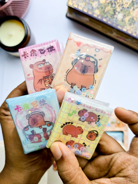 XM-B2 | Mini Sharing Book | Capybara-Themed Pocket Mini Note Book | Random 1pcs |6×4.5mm