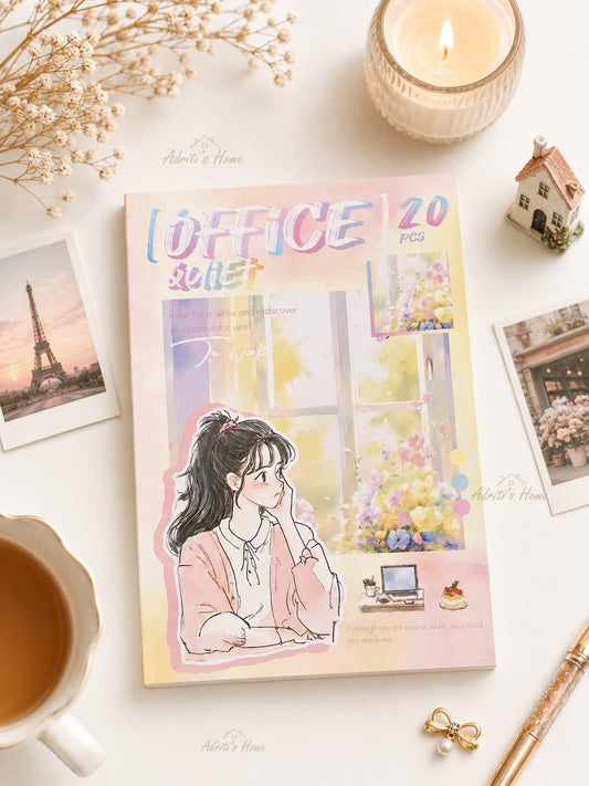 ZZPF-404 | Office Life Themed PET Sticker Books | Office And Study Life Working Girls Aesthetic sticker Book |