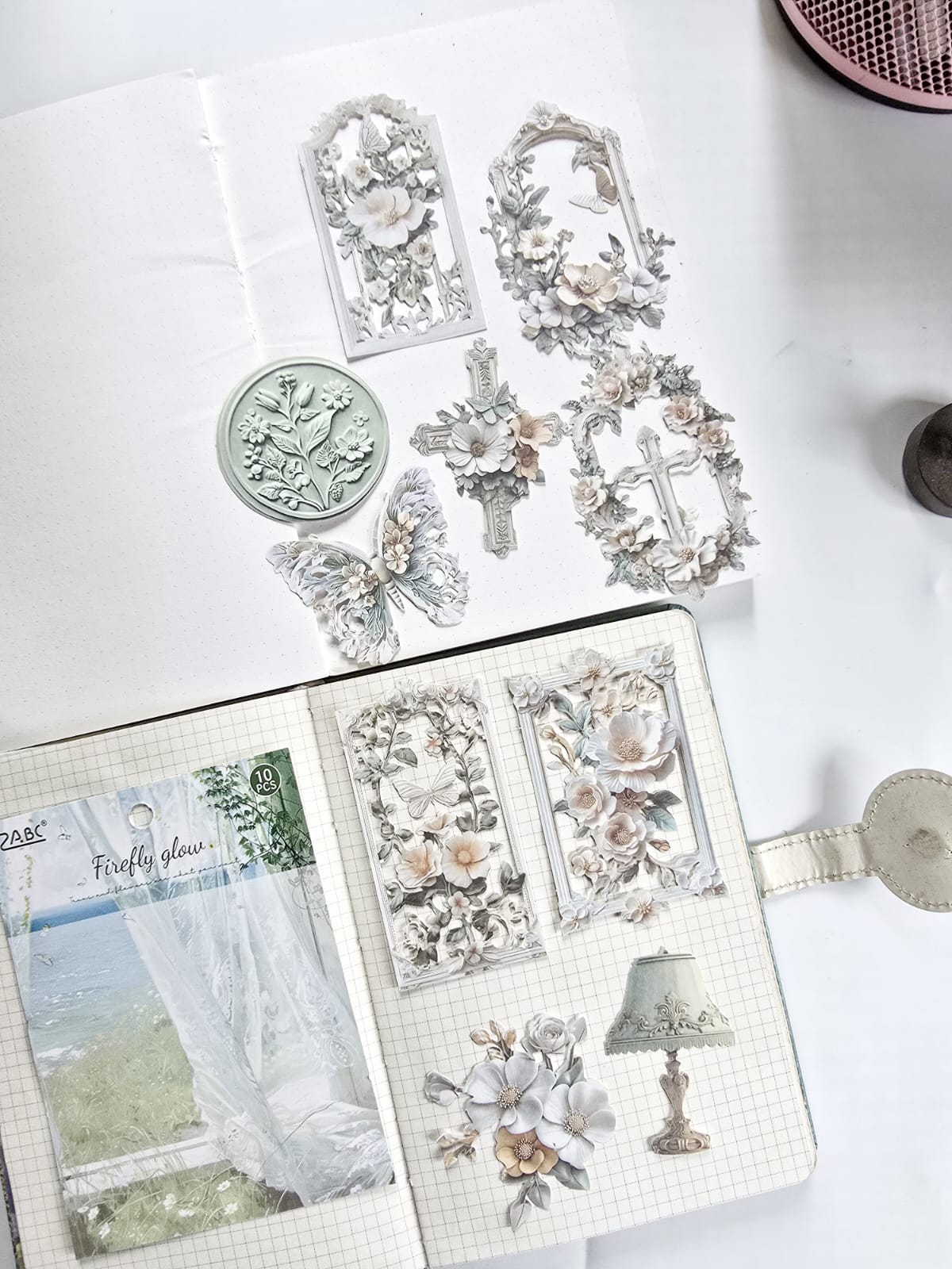 LYSH-604 | Washi Tape Paper| Die Card| Sticker | Vintage Style| 10Pcs | 80*90mm