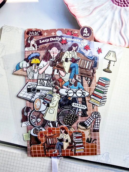 MHSJC - 603 | PET | G9| Autumn Vibe Slices | Lazy Daliy Moments | 4Pcs | 150mm |