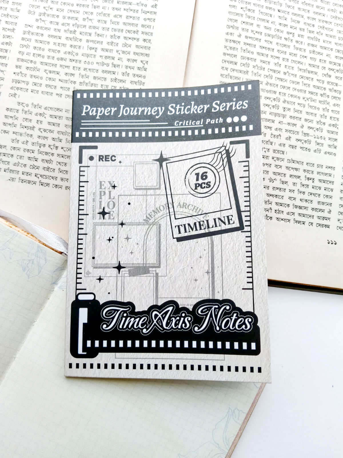 ZJJX-201 | Paper Journey Sticker Series Time Axis Notes | 16Pcs  100* 150mm