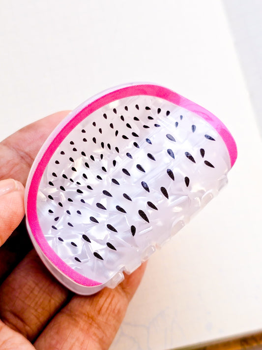 Hair Clip For Women & Girls Strong Grip Claw Clip | Cute Dragon Fruit  Design |
