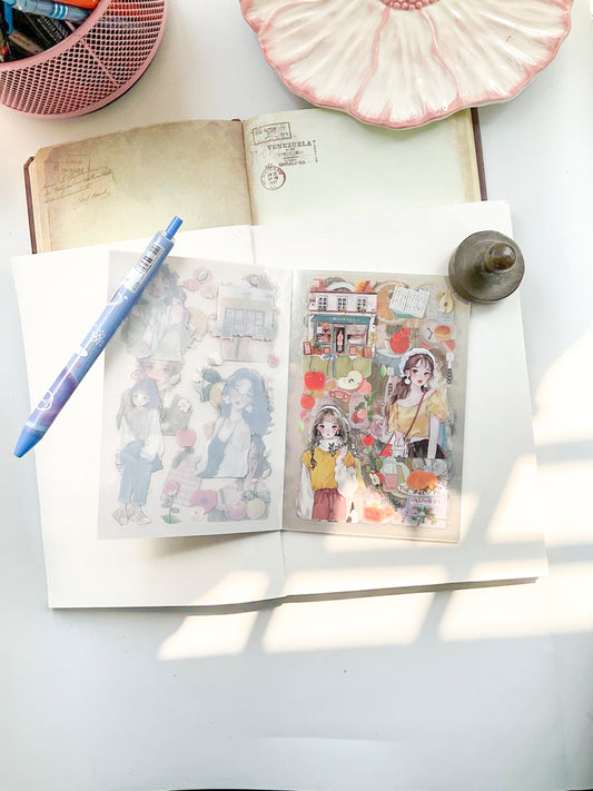 HYHS-404|G-7| DAISY AGREEMENT| Journal Character Yellow Theme Pet Sticker Book| 150*100mm 20Pcs