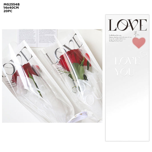 MG2554B | 10Pieces | Rose Bouquet Sleeve Bags for Flowers