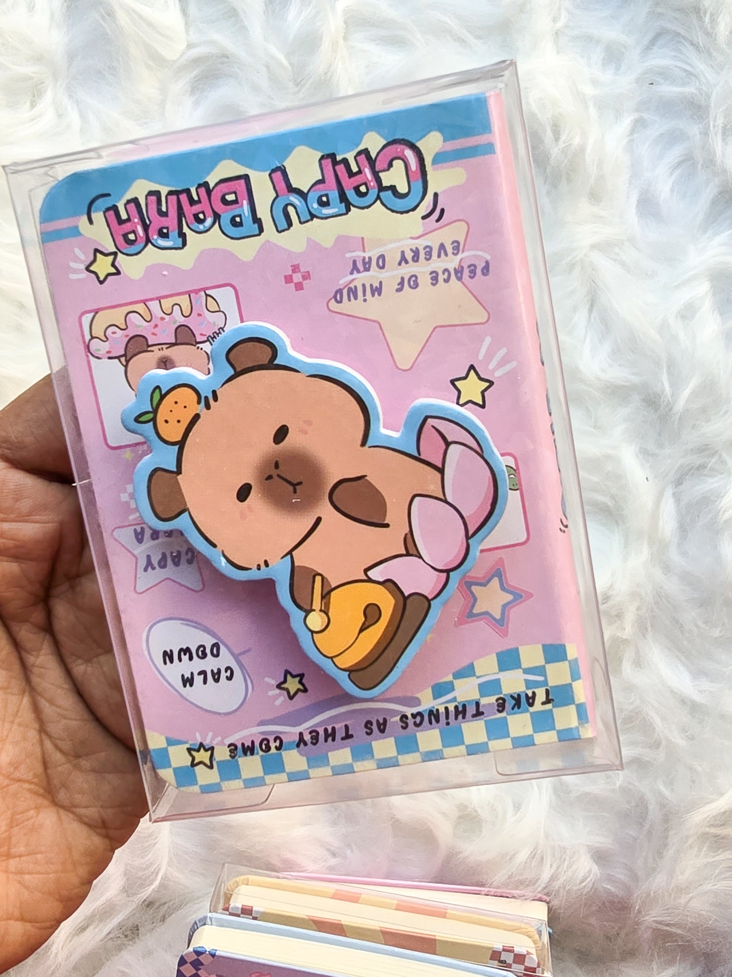 Mini Capybara Spin Diary | Notebook | Random 1 Pc | Plain Pages