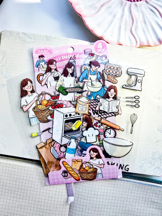 MHSJC - 605 | PET | G9 |Sweet Aroma Slices | Lazy Daliy Moments | 4Pcs | 150mm |