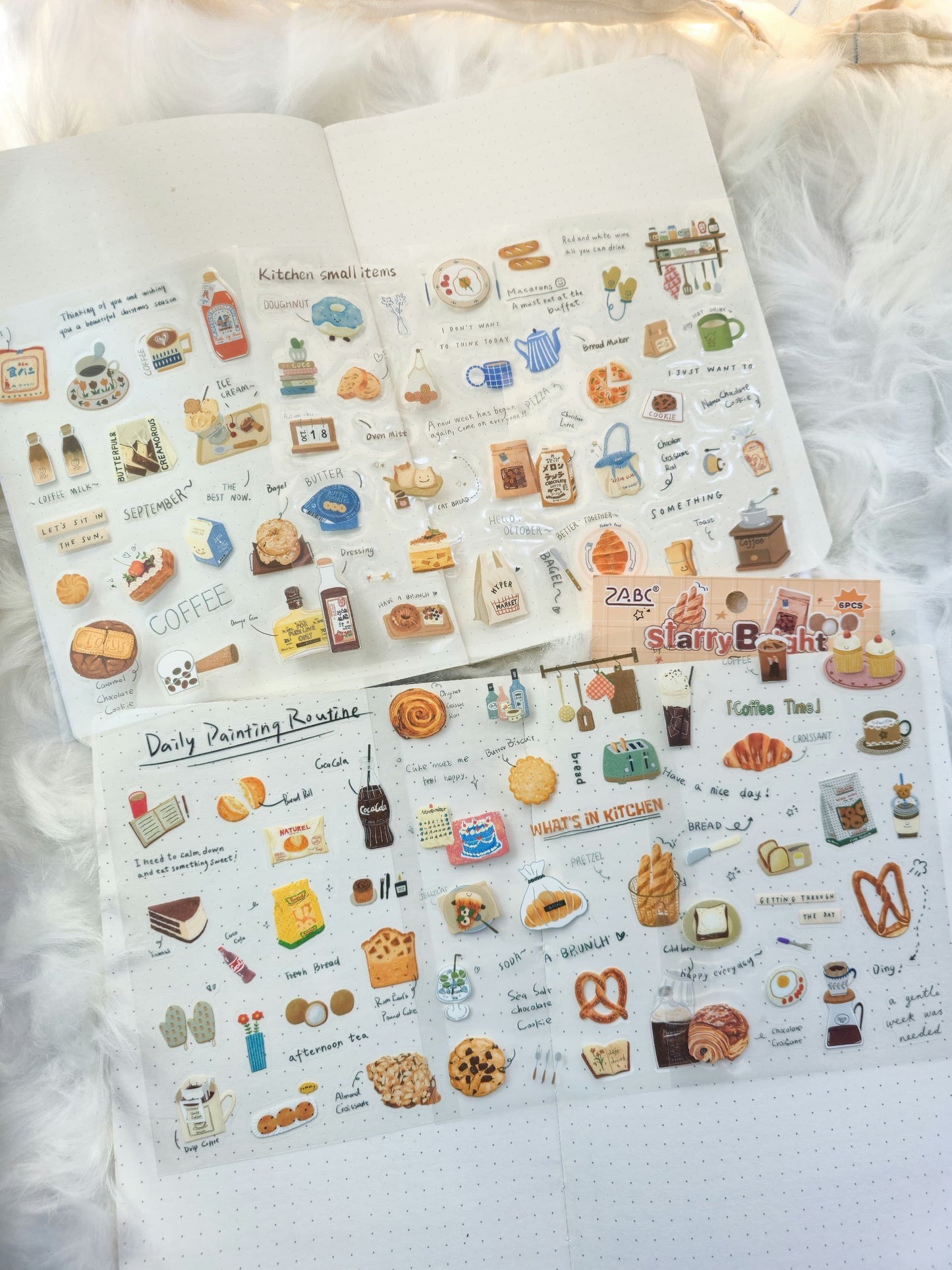 QSMJ401|G-9| Starry River Roll | Lifestyle Sticker | 6 Sticker Sheets | Precut | Pink