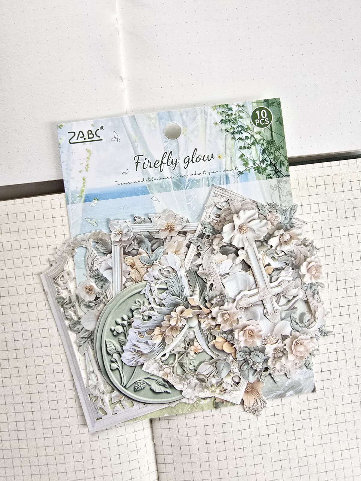 LYSH-604 | Washi Tape Paper| Die Card| Sticker | Vintage Style| 10Pcs | 80*90mm