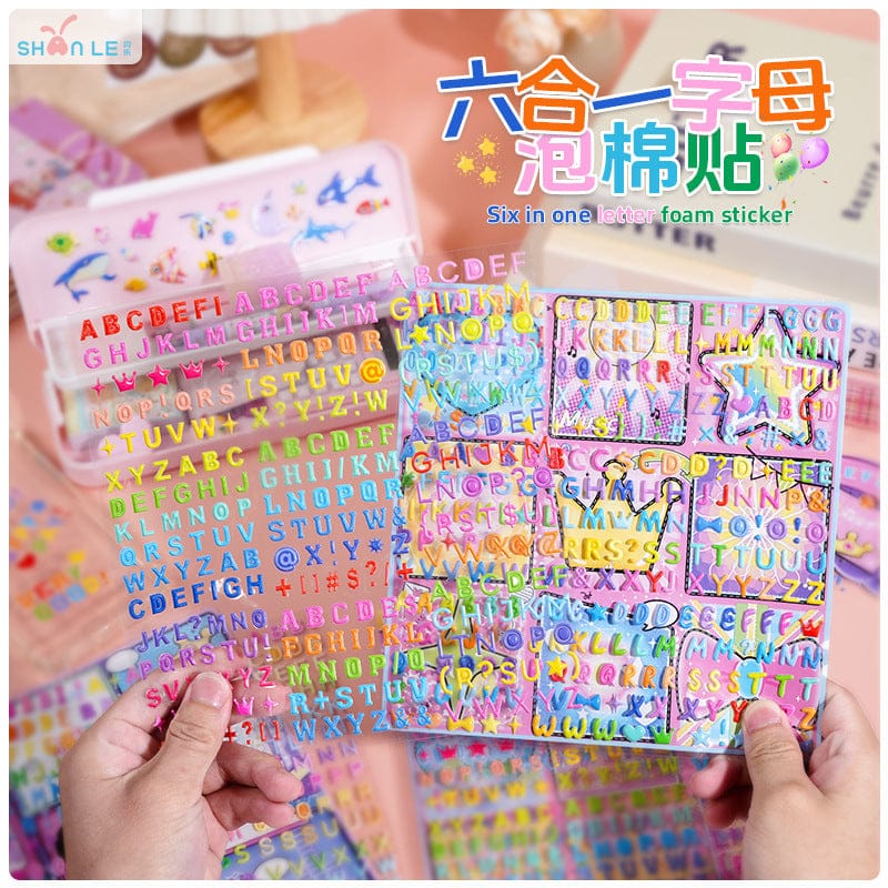 SL-BJL 02 |Alphabet | Kawaii Sticker |2 sheets| 25*20cm