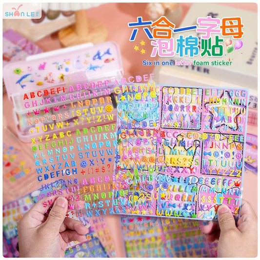 SL-BJL 02 |Alphabet | Kawaii Sticker |2 sheets| 25*20cm