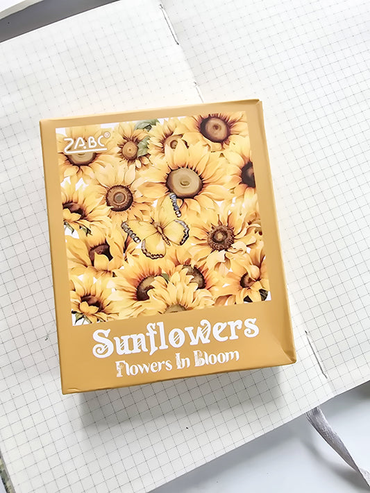 FHRY-601 | Sunflowers Flowers In Bloom PET Sticker  | 60pcs Sticker