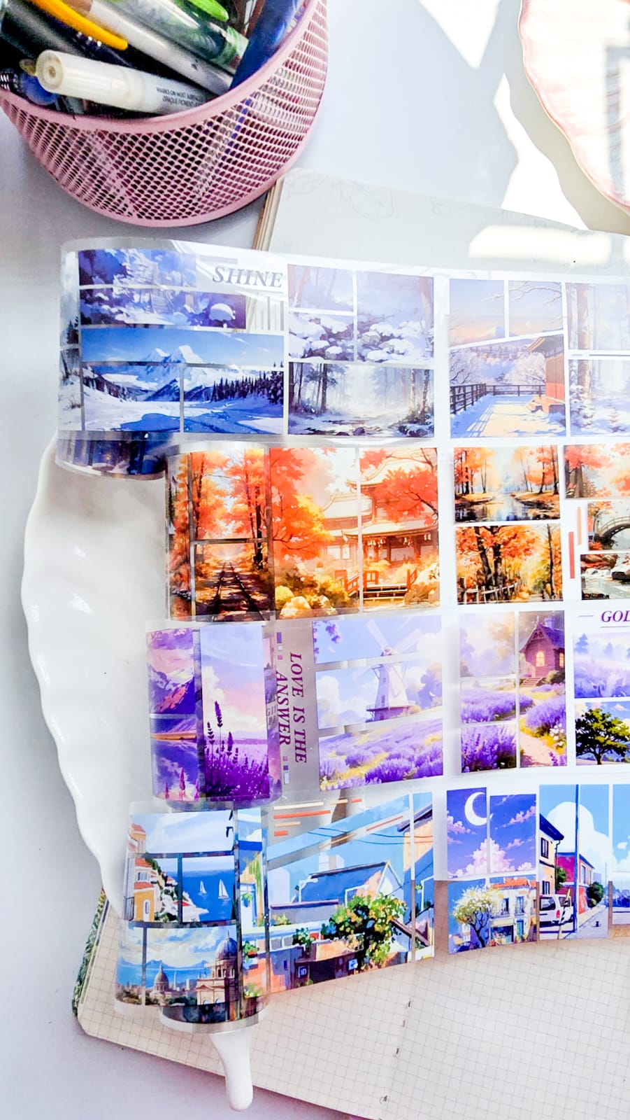 JMTY -202 | 4Pcs | PET | Cuttino Dreams And Projection Shadows Series Sticker Roll | 380mm |