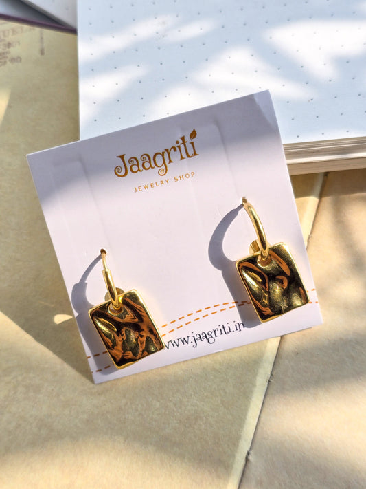 Melted Metal Drop Earing