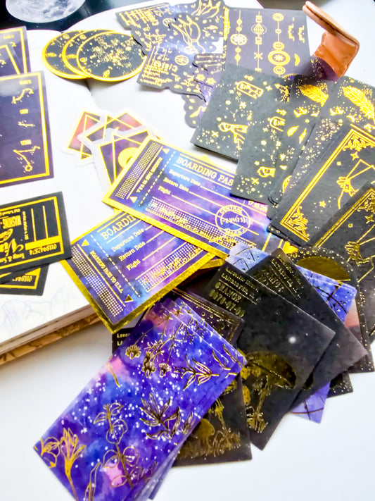 MMK06C113 | Vintage Astronomy Sticker 60pcs | G4 | 90mm