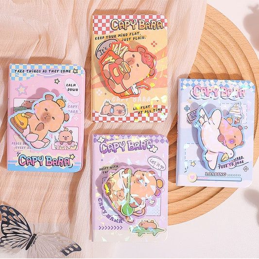Mini Capybara Spin Diary | Notebook | Random 1 Pc | Plain Pages