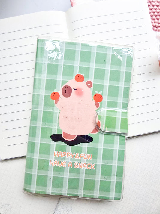 1600-40 | Happy&Fun Have A Snack | Kawaii Ruled Notebook