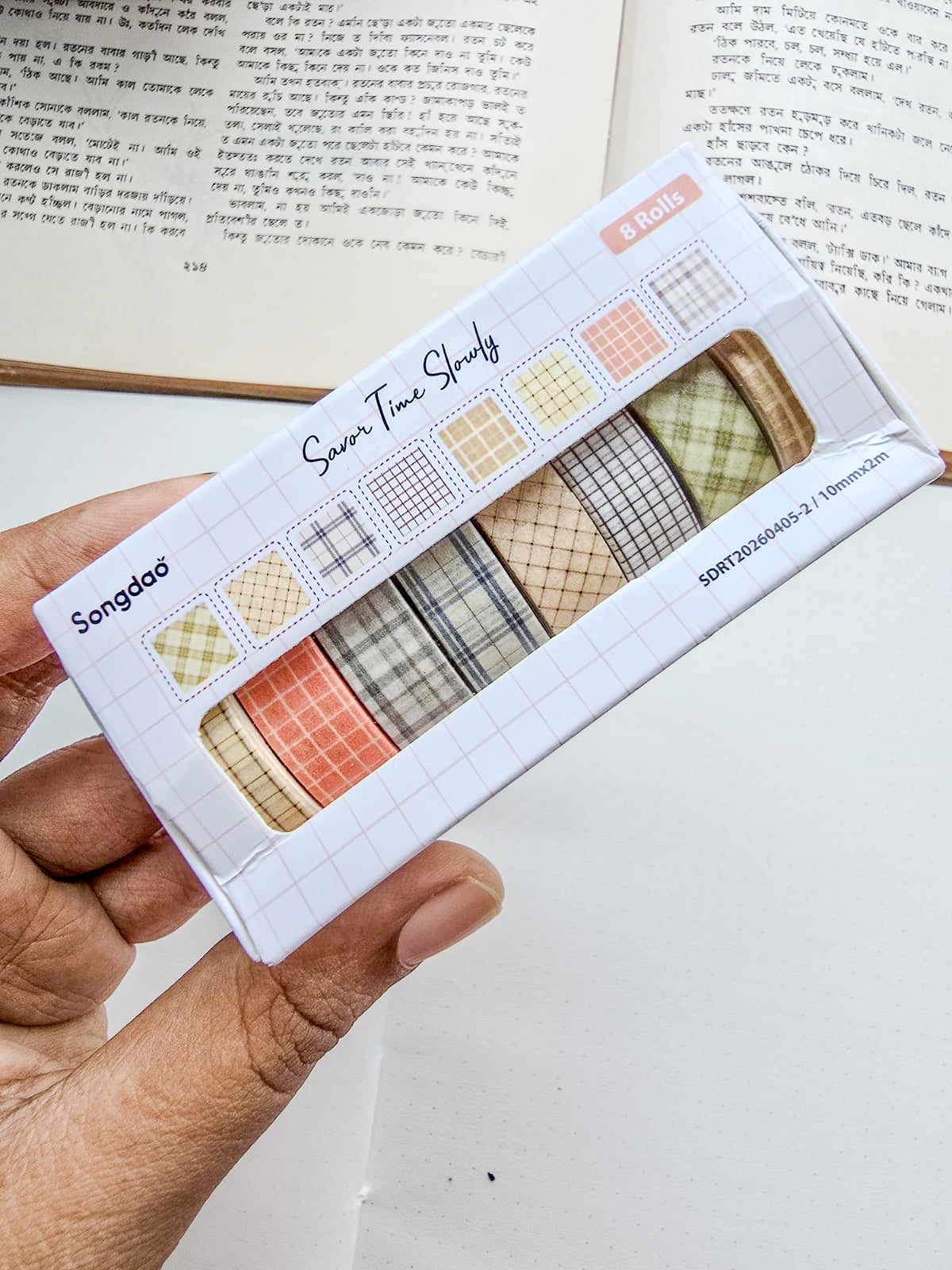 SDRT4052 | Colour Full  Washi Tape Set containing 8pcs Rolls Of Decorative Masking Tape 10mm×2mm×8