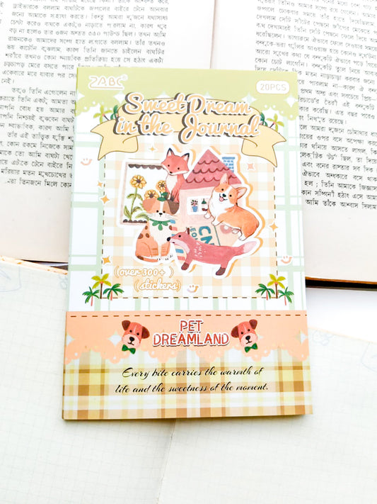 TMSZ-404 | Sweet Dream In The Journal PET Dreamland Sticker Book 20Pcs Over 300 Sticker | 150* 100mm