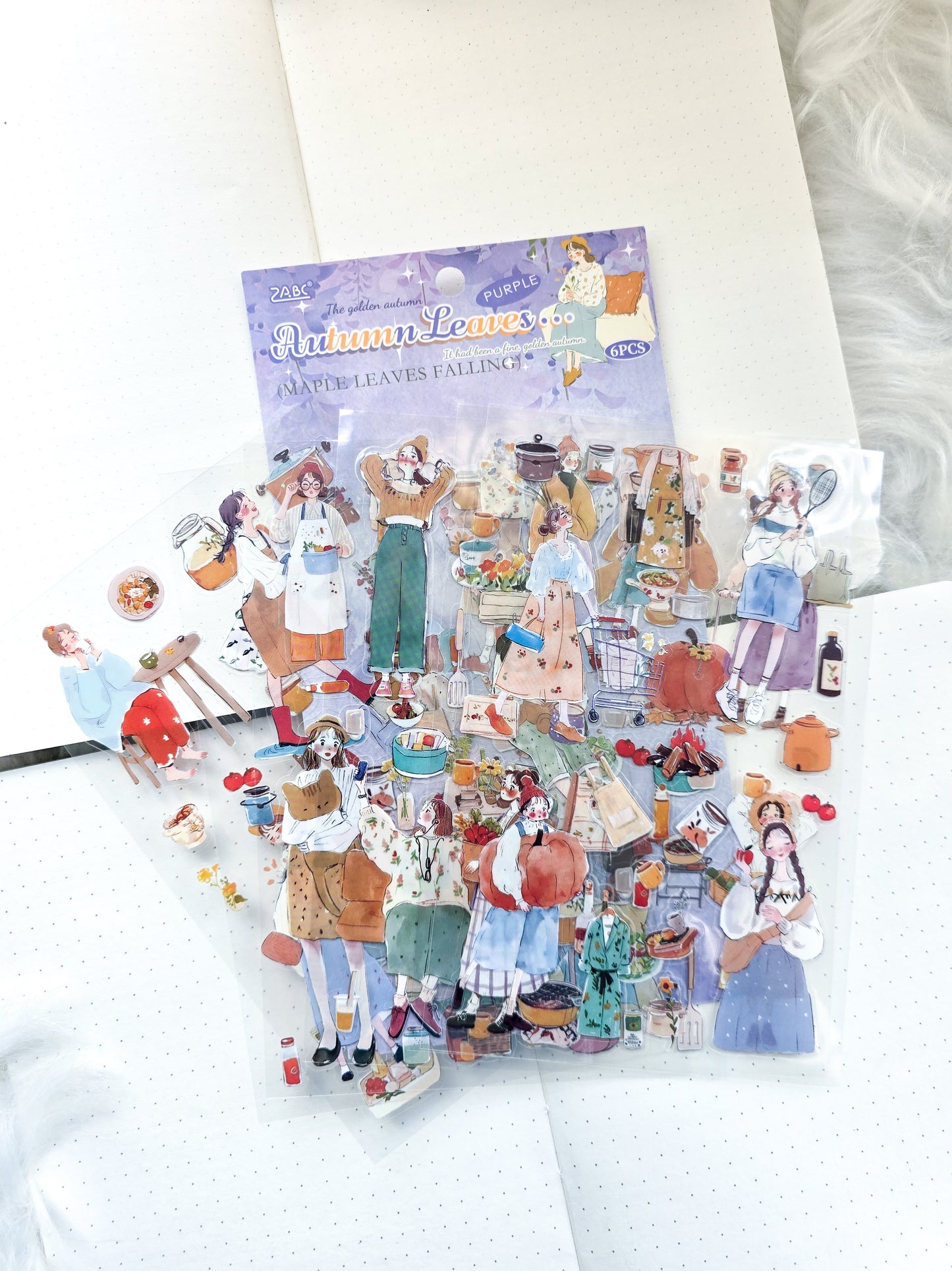 BFSG403 Autumn Leaves | Lifestyle Sticker | 6 Sticker Sheets | Precut